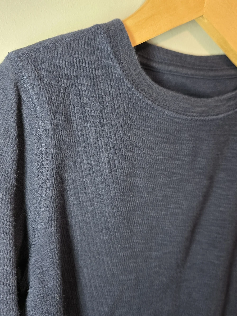 GAP Kids Navy Long-Sleeve Waffle Knit Thermal Top